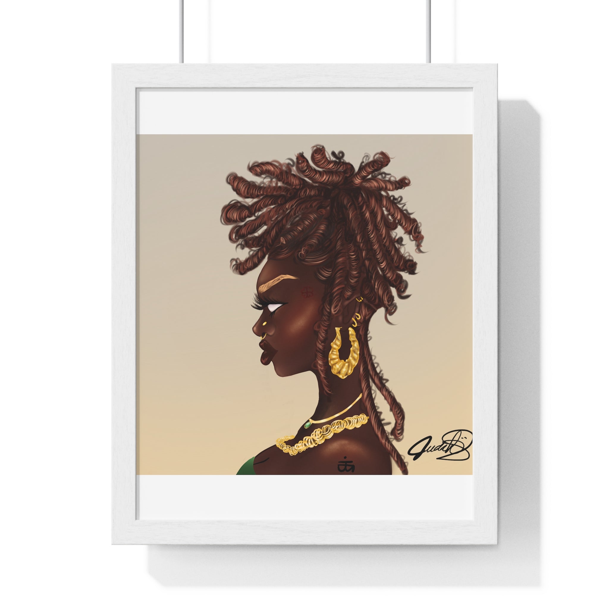 Millikah Vertical Framed Poster print