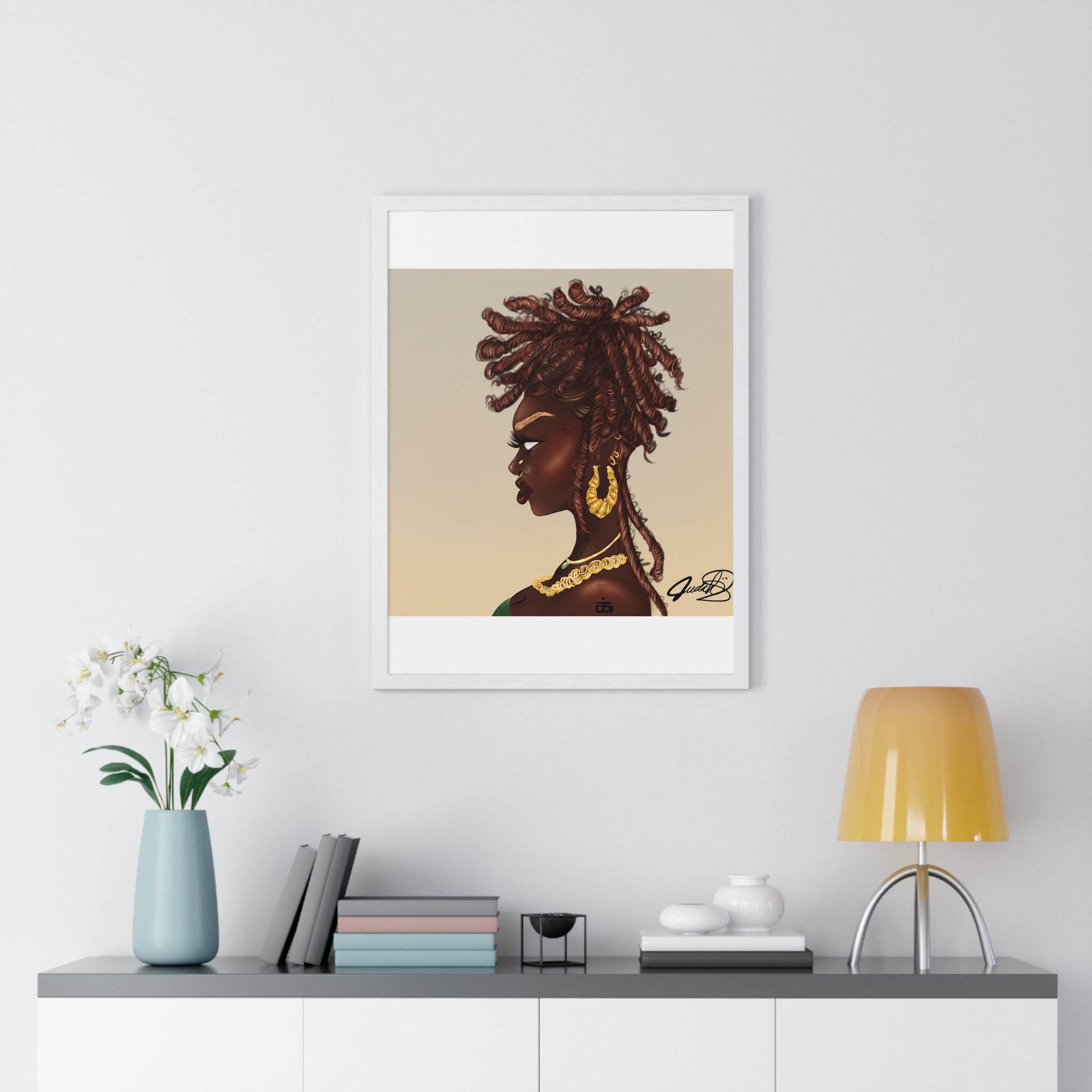 Millikah Vertical Framed Poster print