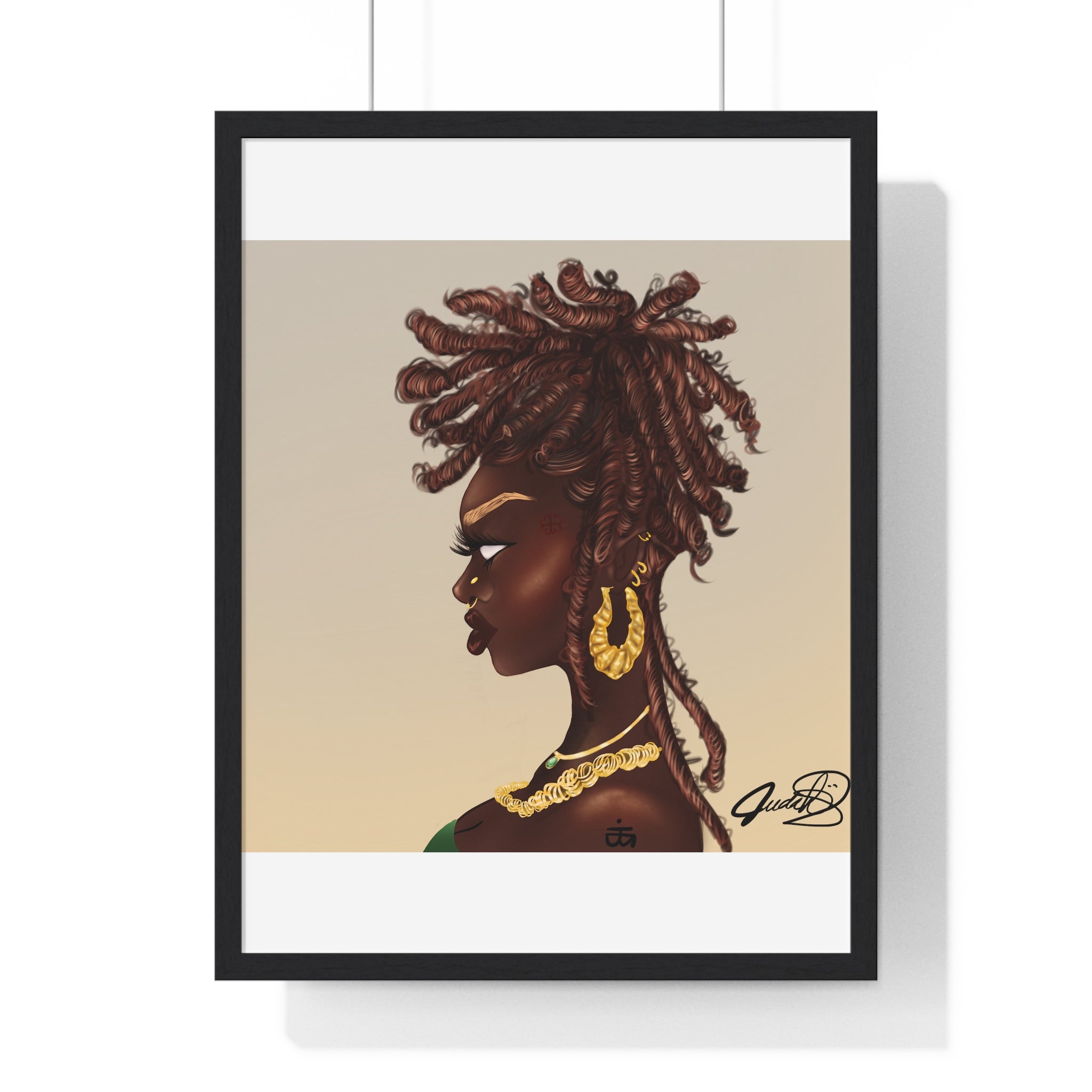 Millikah Vertical Framed Poster print