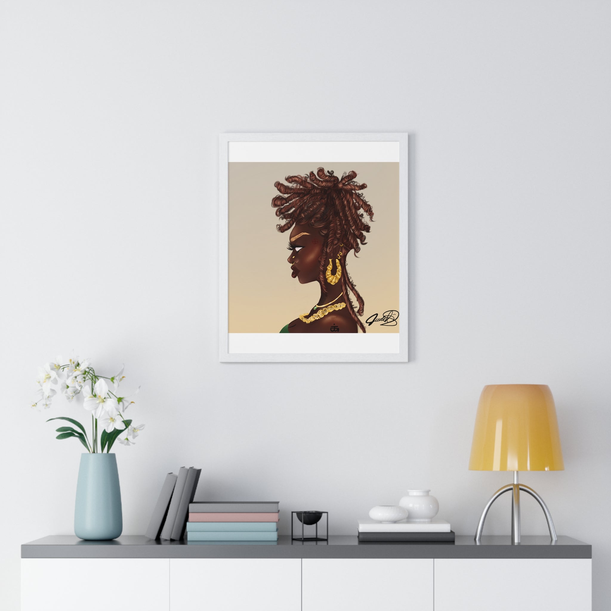 Millikah Vertical Framed Poster print