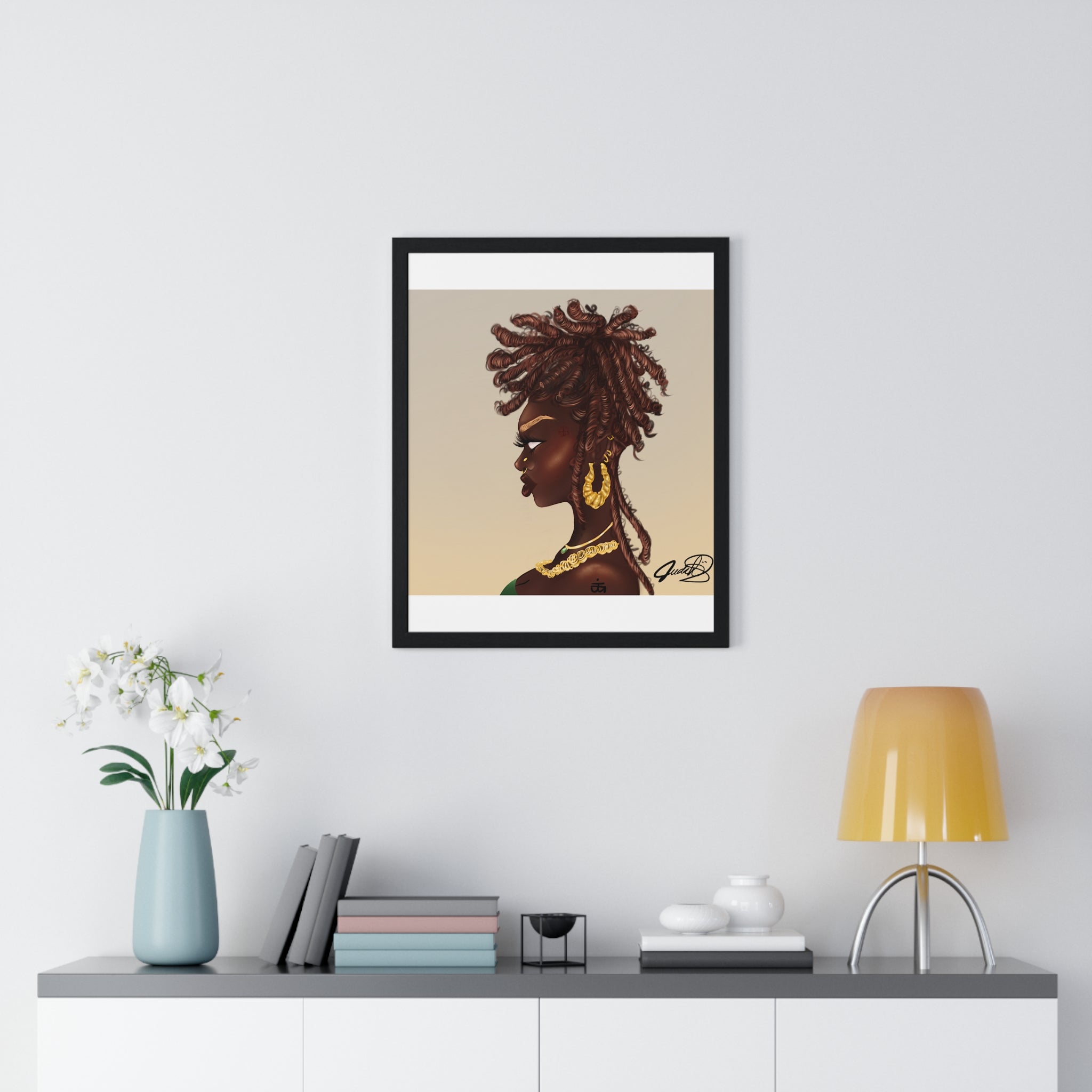 Millikah Vertical Framed Poster print