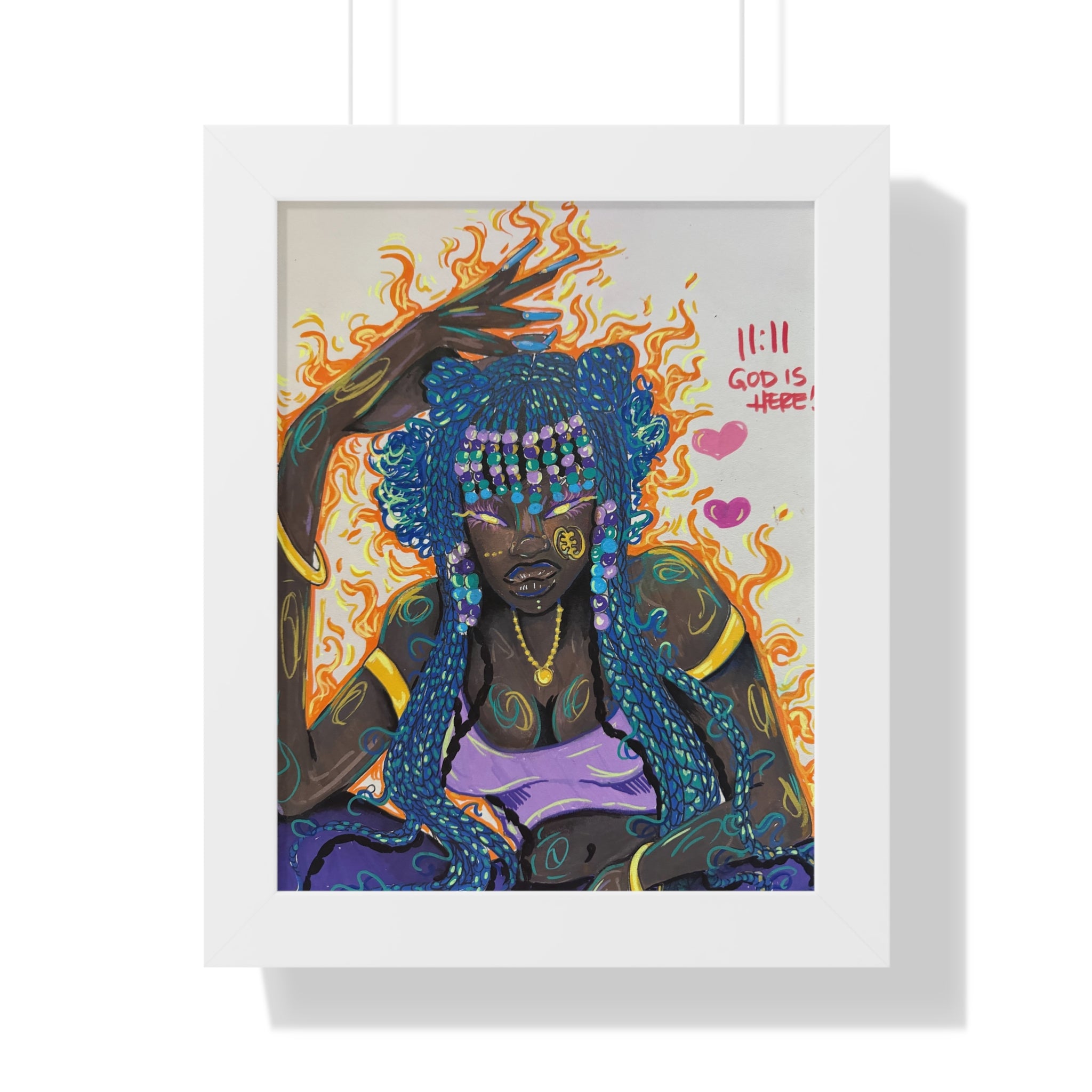 Framed Poster —  ("11:11 God Is Here")