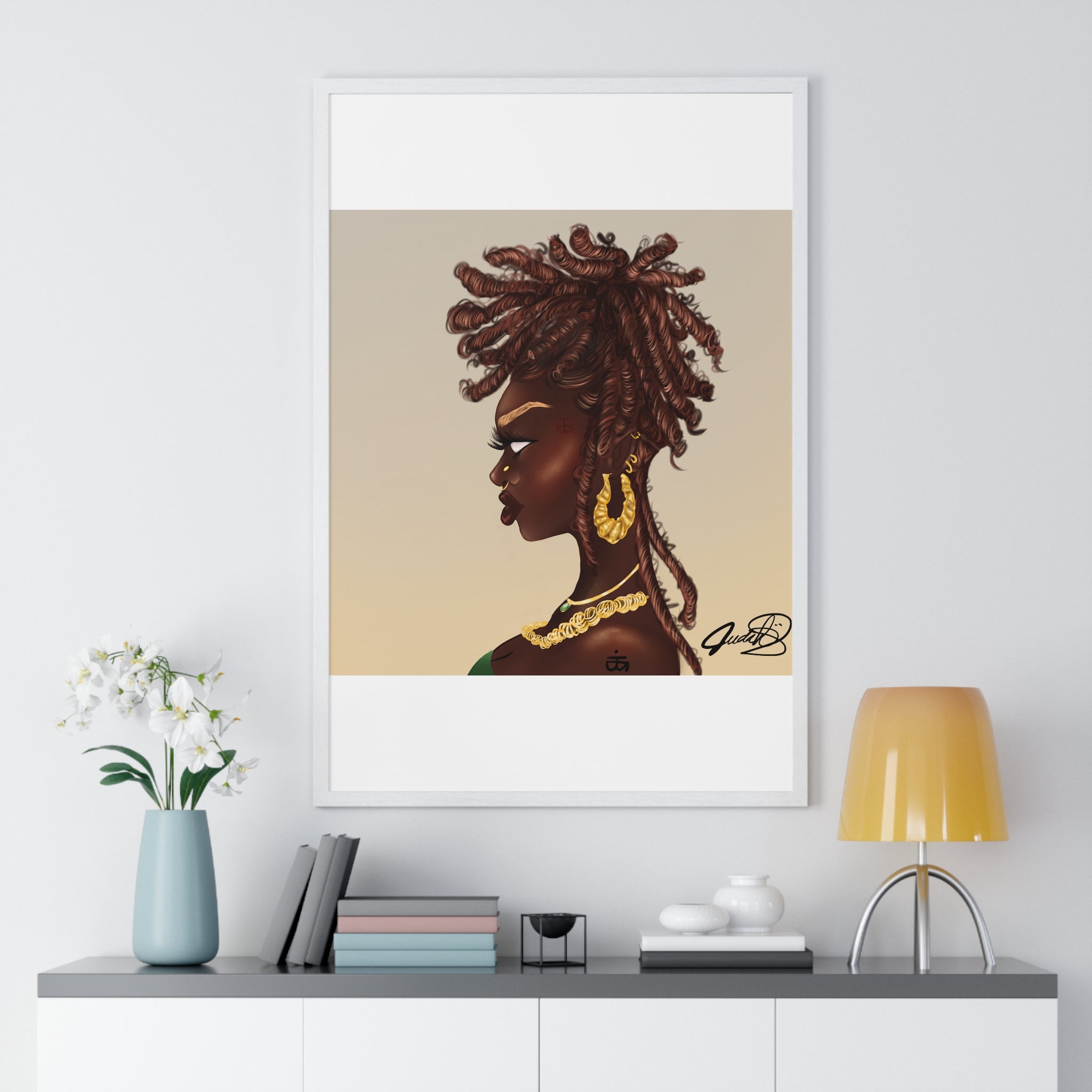 Millikah Vertical Framed Poster print