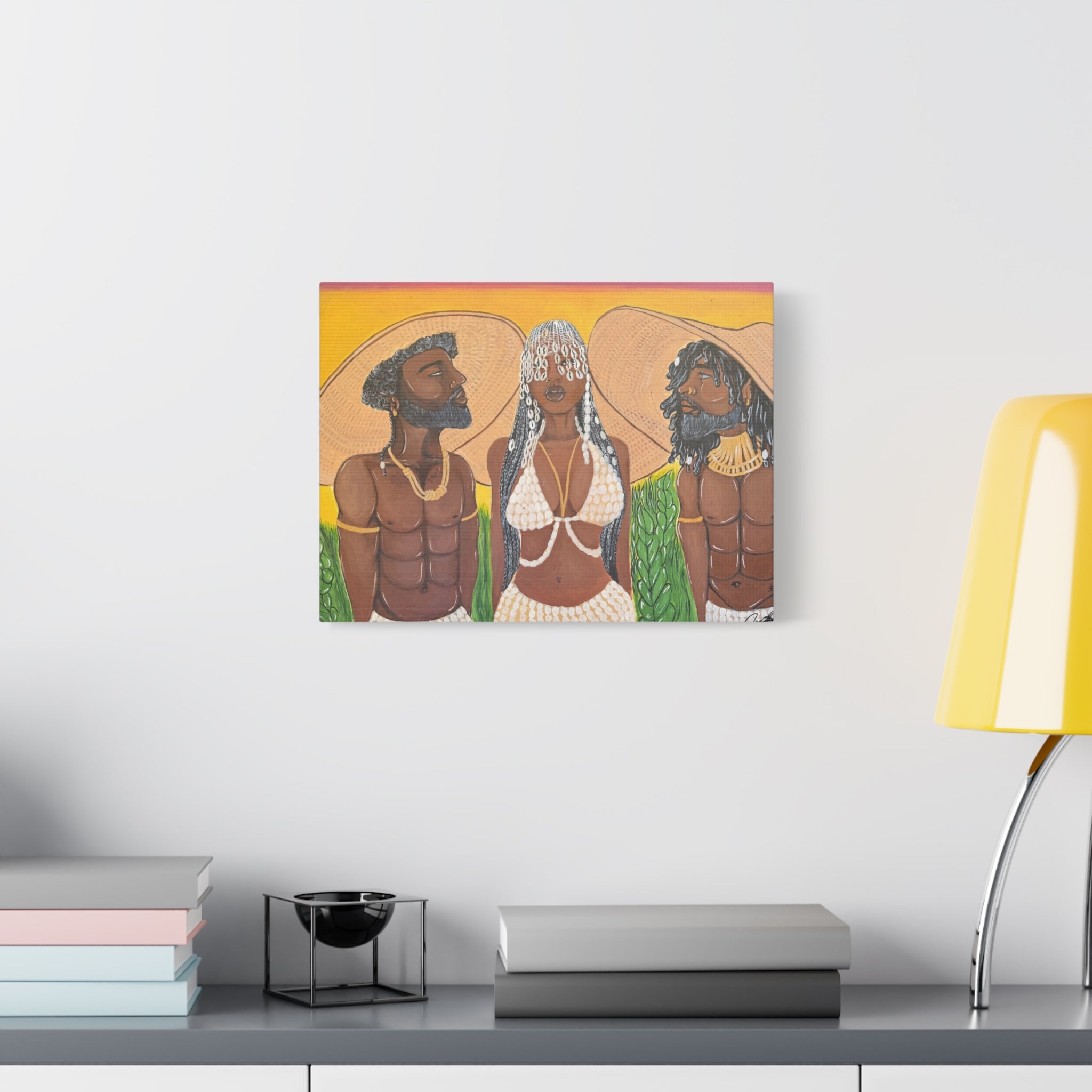 Under the woven sun canvas print