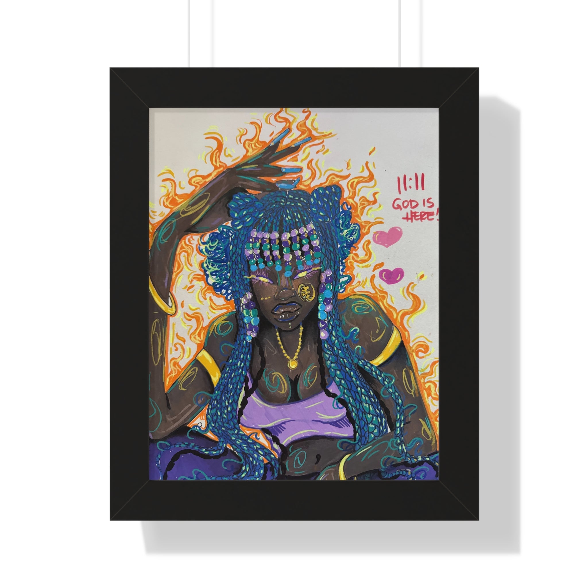 Framed Poster —  ("11:11 God Is Here")