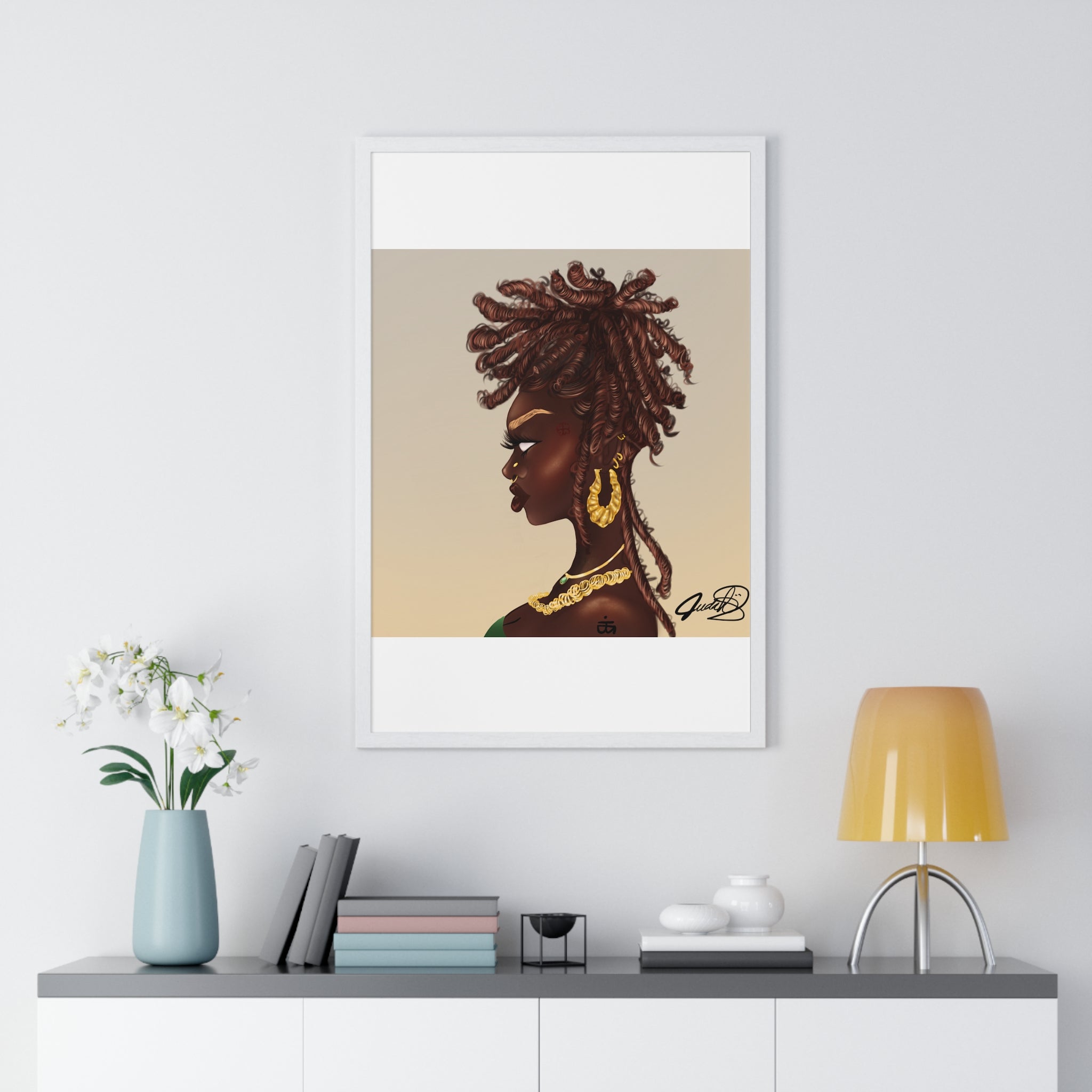 Millikah Vertical Framed Poster print