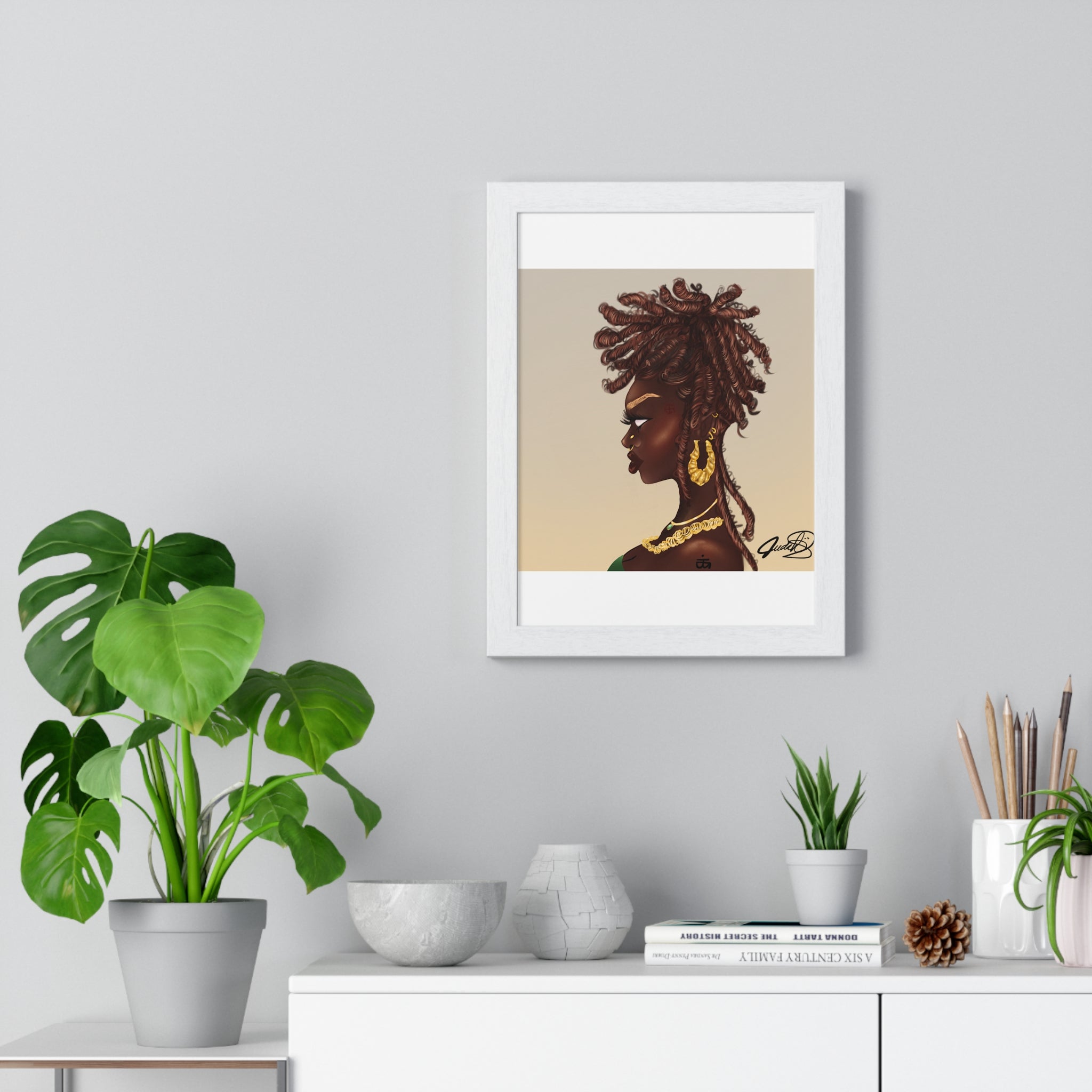 Millikah Vertical Framed Poster print
