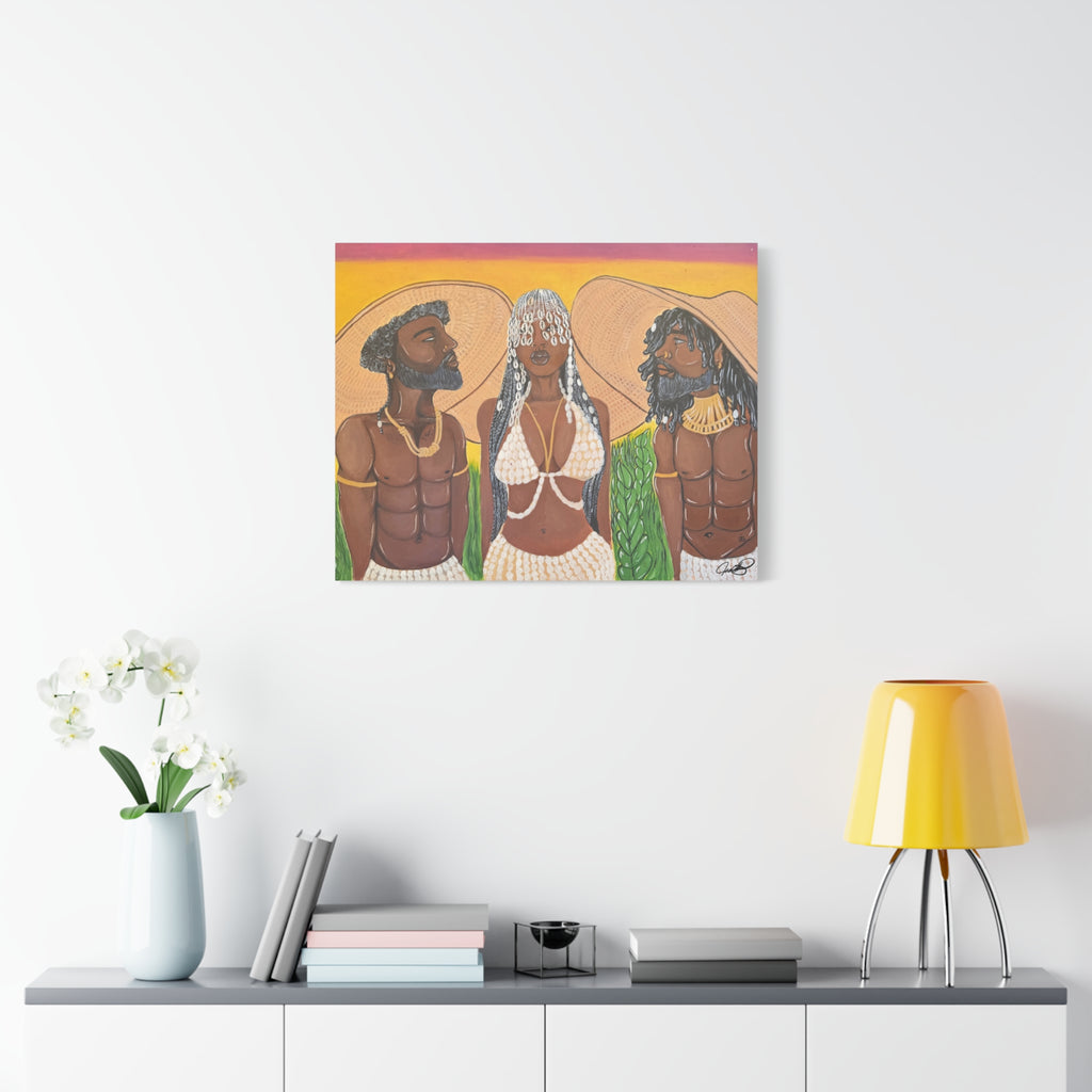 Under the woven sun canvas print