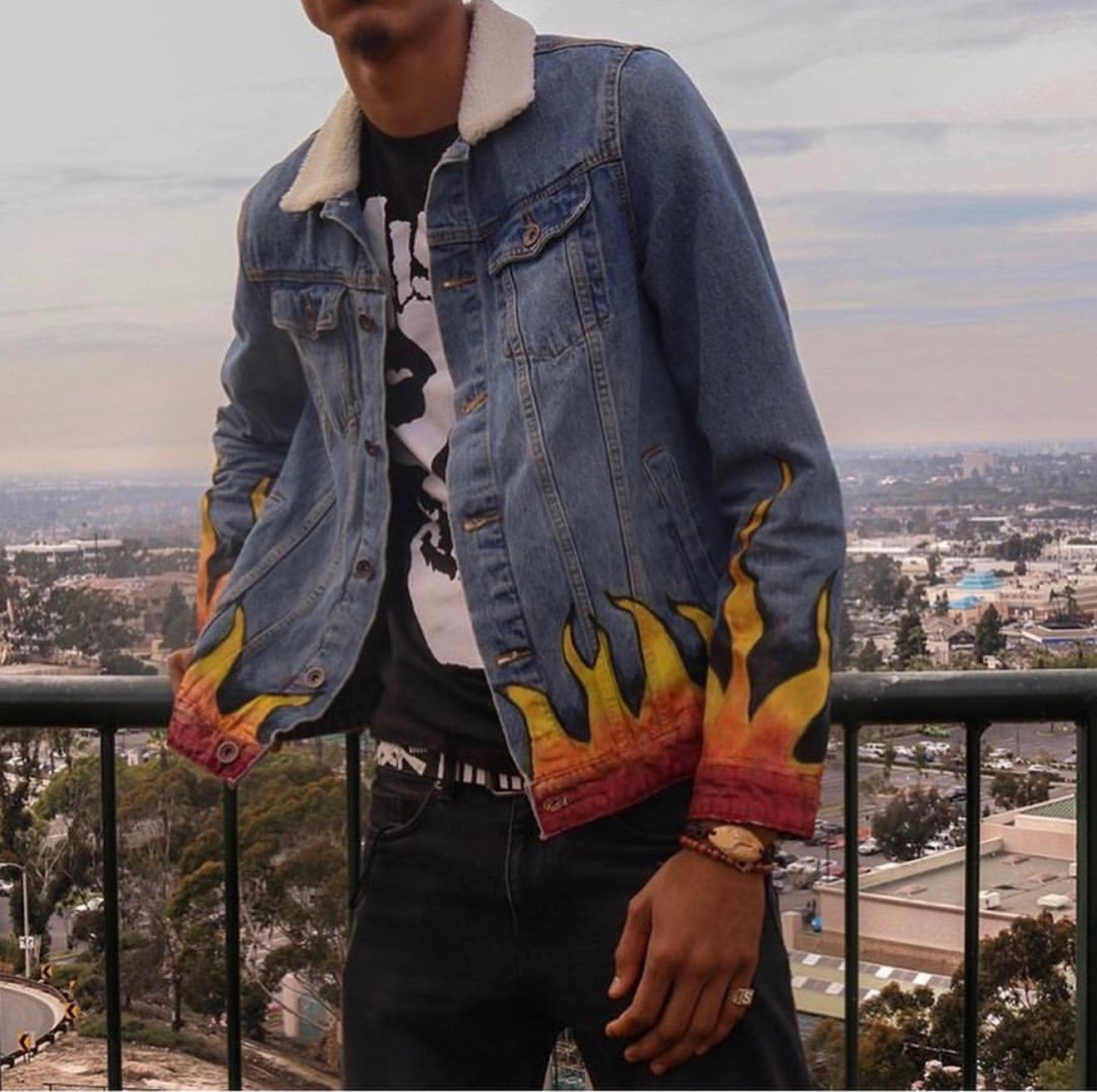 Hand painted denim jacket